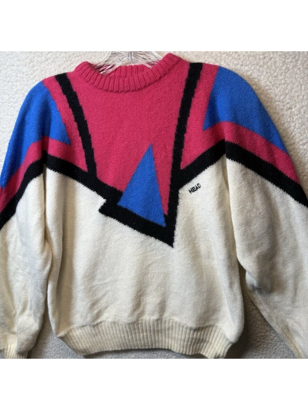 vintage 80s 90s HEAD Wool Retro Ski Sweater Geometric Colorblock Small READ MORE